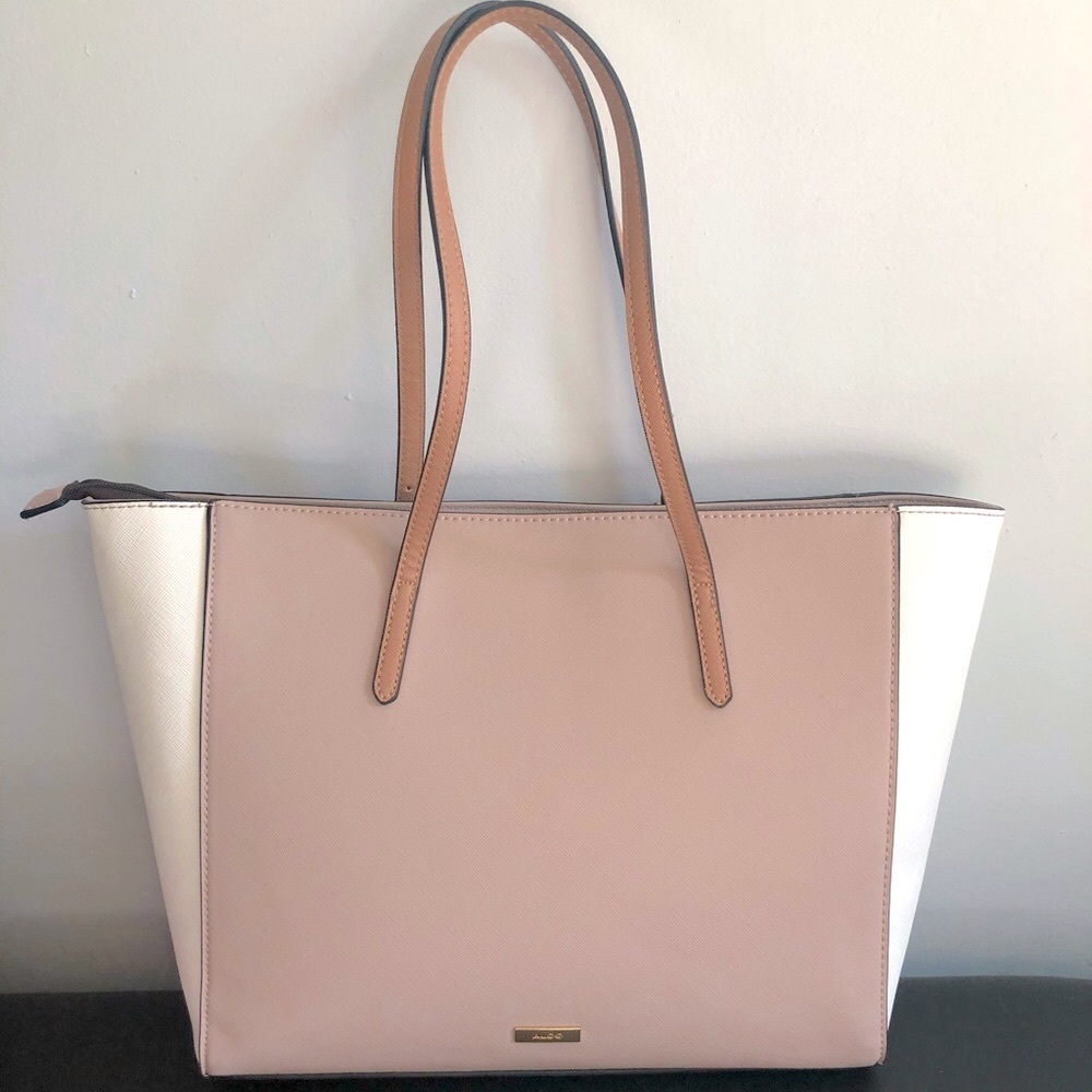 ALDO PINK SUADE ZIPPER TOTE BAG 🌟